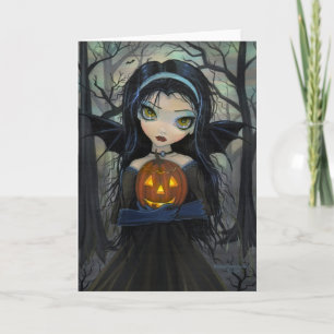 Cartão de Halloween de Vampiro Olhos Grandes de Ou