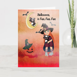 Cartão de Halloween para Criança Jovem