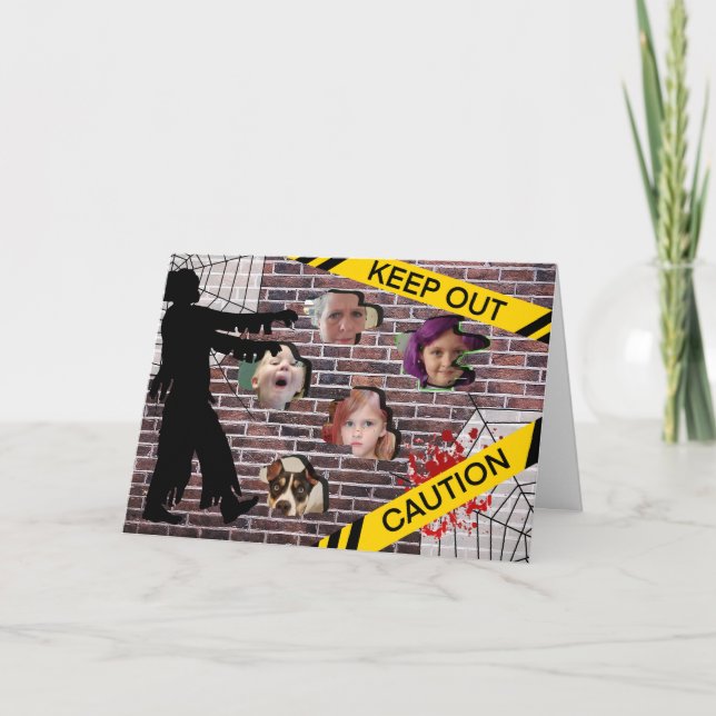 Cartão de Halloween Personalizado com Fotos da Fam (Frente)