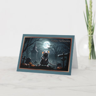 Cartão de Halloween Rat Sorridente