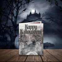 Cartão de Halloween Raven