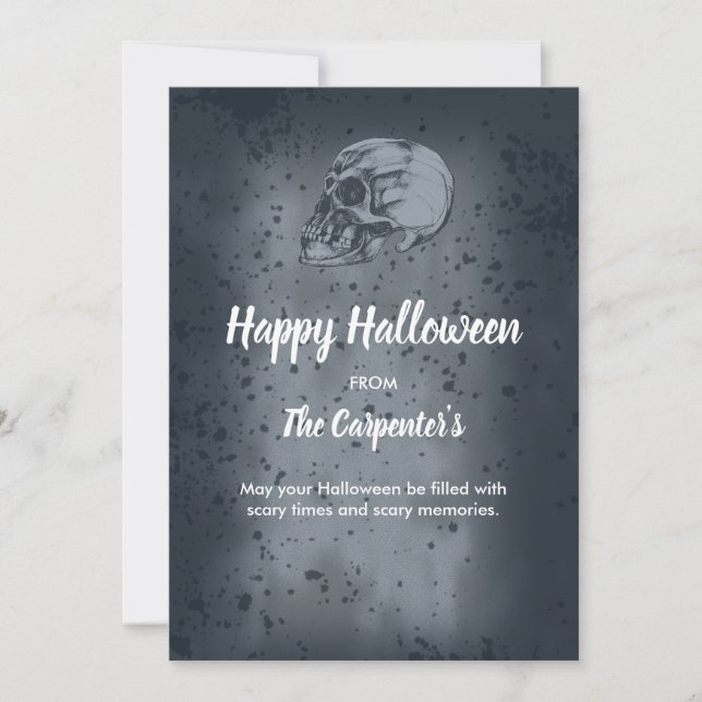 cartão de Halloween Skull & Bones (Frente)