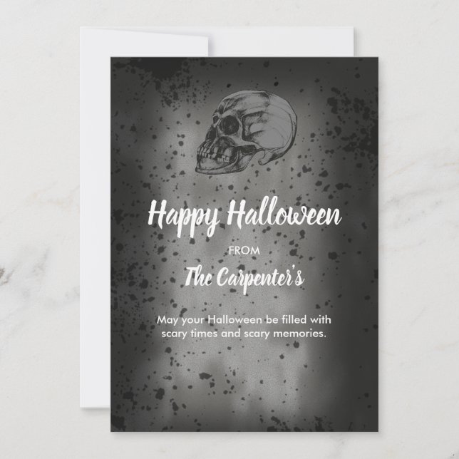 cartão de Halloween Skull & Bones (Frente)