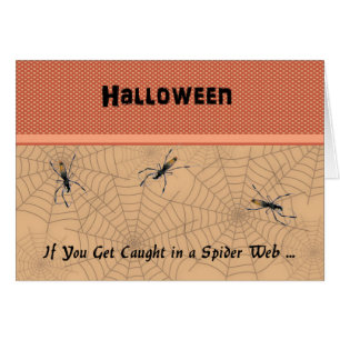 Cartão de Halloween Spider Web