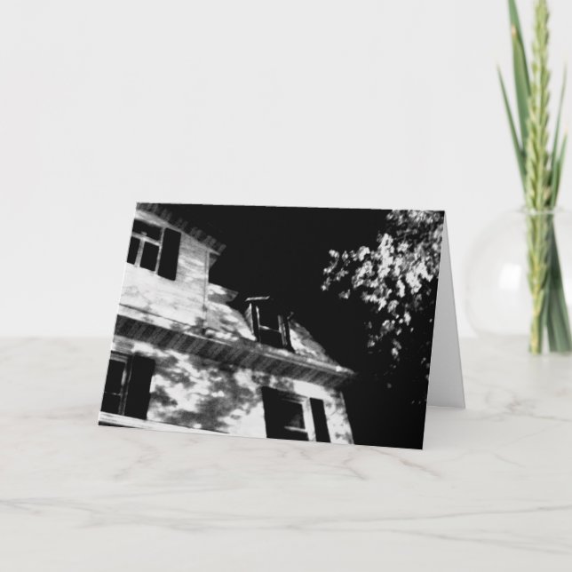 Cartão de Halloween "The Night House" (Frente)