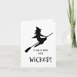 Cartão De Halloween, Wee Bit Wicked, Cartão De Bru