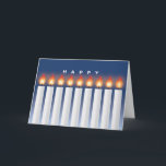 Cartão de Hanukkah com velas<br><div class="desc">Este é um dos nossos muitos cartões de Hanukkah e de Hanukkah/Natal.  Estão igualmente disponíveis como ecards em www.OurJewishCommunity.org</div>