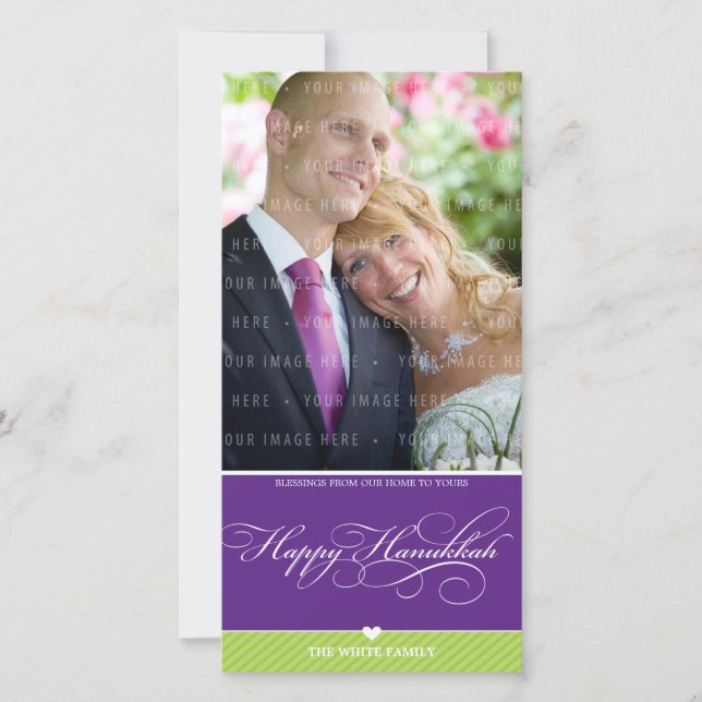 CARTÃO DE HANUKKAH DA FOTO:: tipo bonito - 2 (Frente)