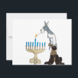 Cartão de Hanukkah - de Chanukah<br><div class="desc">nenhuma realmente lá saia é tipo de por muito tempo e se se aproxima a uma vela ela vai. FOOSSHHHH!!!!  olhe então como chihuahuas. MAS CONTUDO!  ESTES DOIS ESTÃO DESEJANDO-LHE PRECÀRIA UM FESTIVAL ABENÇOADO E FELIZ DAS LUZES.</div>