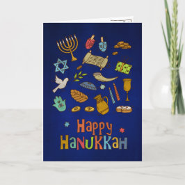 Cartão de Hanukkah Feliz e Divertido