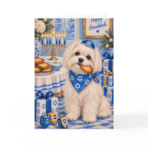 Cartão de Hanukkah maltês