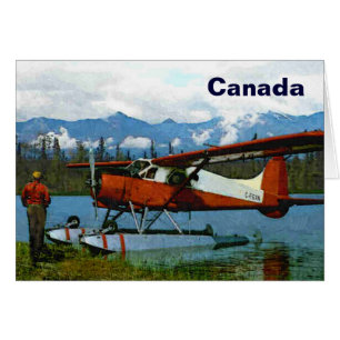 Cartão De Havilland Beaver Floatplane