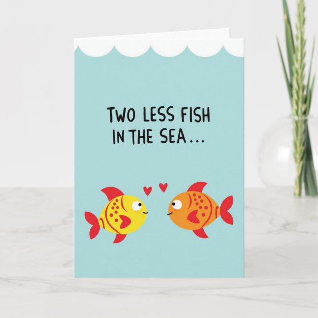 Cartão de História de Amor de Peixe Doce (Frente)