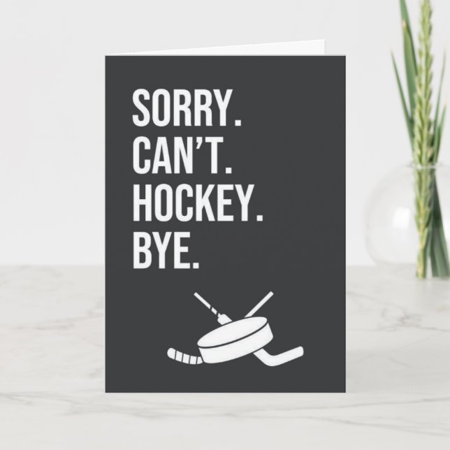 Cartão de Hóquei Engraçado Net Boy Canada Goalie W (Frente)