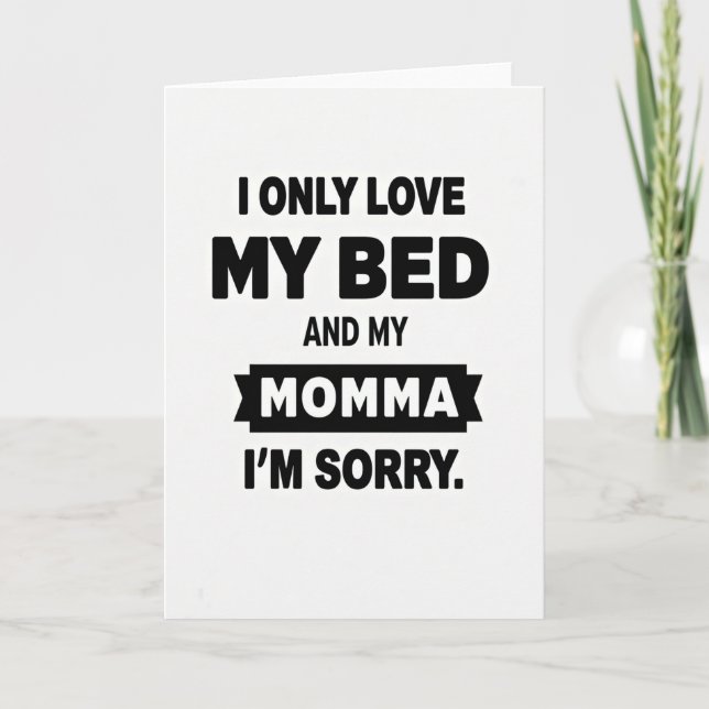 Cartão de Hora de Dormir do Dia das Mães Cômico (Frente)