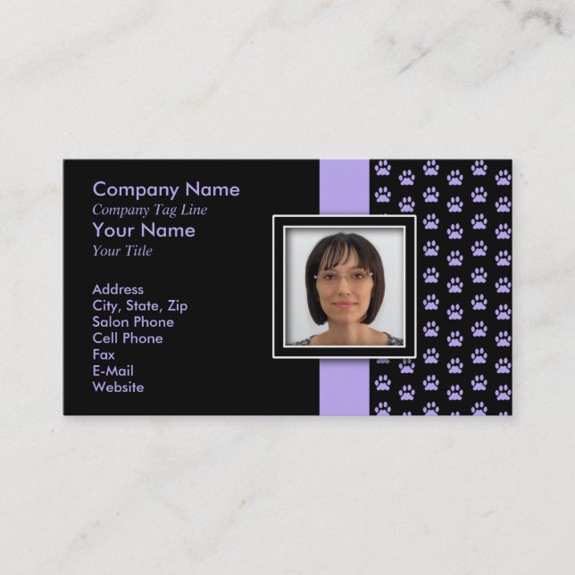 Cartão De Horário ADICIONE SEU impressão da pata da preparação do (Frente)