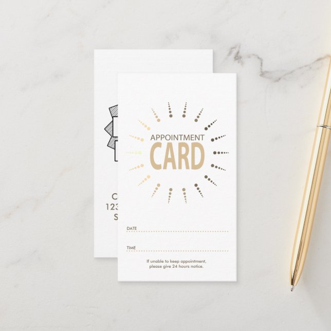 Cartão De Horário appointment rainbowBurst (Frente/Verso In Situ)