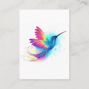 Cartão De Horário Arco-Íris Exótico Hummingbird