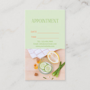 Cartão De Horário Aromaterapia Designação Facial Skincare Natural