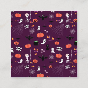 Cartão De Horário Arte Assustadoramente Fofa de Halloween