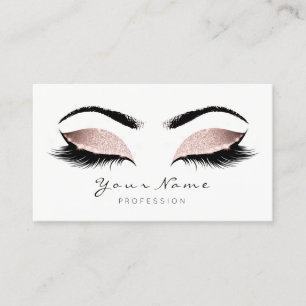 Cartão De Horário Artista de maquiagem rosa Balé Lashes Beauty Stud
