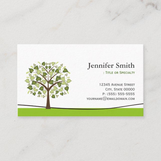 Cartão De Horário Árvore de desejos de coração - Compromisso (Frente)