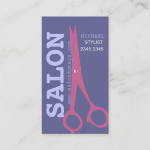 Cartão De Horário Beauty Salon Elegance Modern Tesoura