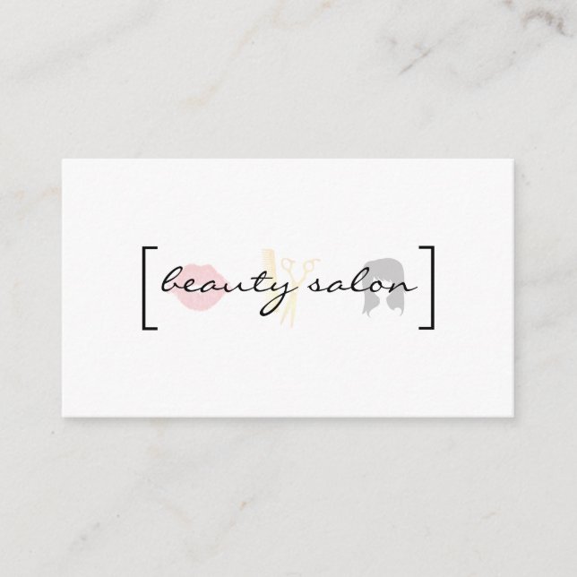 Cartão De Horário Beauty Salon / Nomeação (Frente)