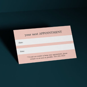 Cartão De Horário Bela pastel leve e elegante