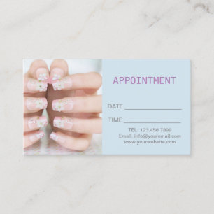Cartão De Horário beligerante manicure salão