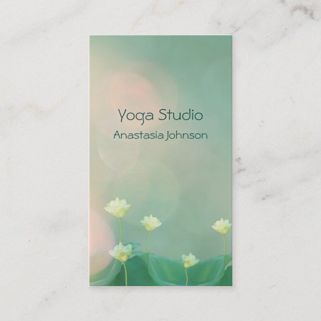 Cartão De Horário Bem-estar artístico macio calmo calmo elegante de (Frente)