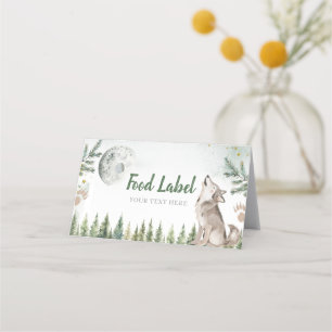 Cartão De Horário Bem-vindos à Comida do Lobo da Floresta das Embala