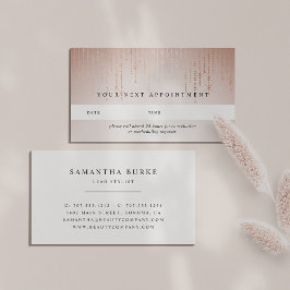 Cartão De Horário Blush Rain Appointment Cards