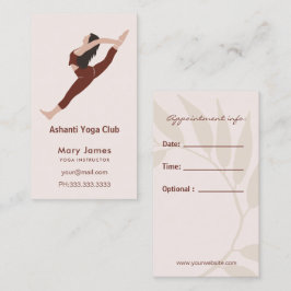 Cartão De Horário Boho Terracotta Earthy Yoga Instructor