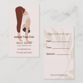Cartão De Horário Boho Terracotta Earthy Yoga Instructor