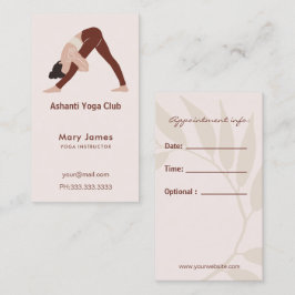 Cartão De Horário Boho Terracotta Earthy Yoga Instructor
