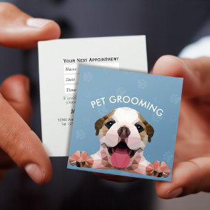 Cartão De Horário Cachorro Baixo Pet Care Alvenaria Comida Salão