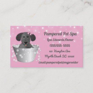 Cartão De Horário Cachorro Cachorro Spa