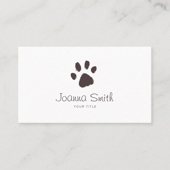 Cartão De Horário Cachorro Caminhando Pet Sentado Nomeação de Visita (Frente)