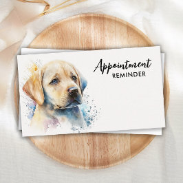 Cartão De Horário Cachorro Pet Sitter Amarelo Labrador Cachorro Pupp