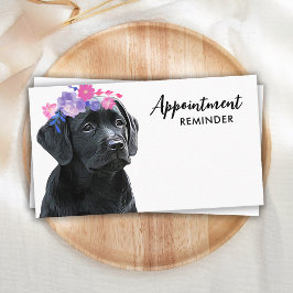 Cartão De Horário Cachorro Walker Pet Sitter Cupa Puppy Labrador Neg