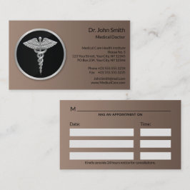 Cartão De Horário Caduco Médico Profissional de Prata