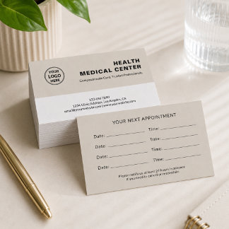 Cartão De Horário Clínica de Saúde Médica Médico