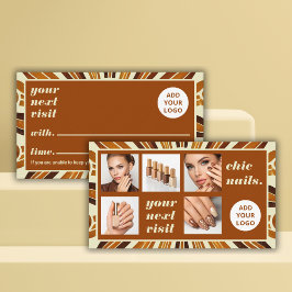 Cartão De Horário Colagem de Fotos do Logotipo Rustic Chic Business 