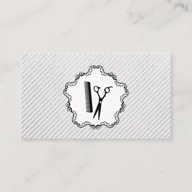 Cartão De Horário Comb Stylist e Compromisso de Tesoura (Frente)