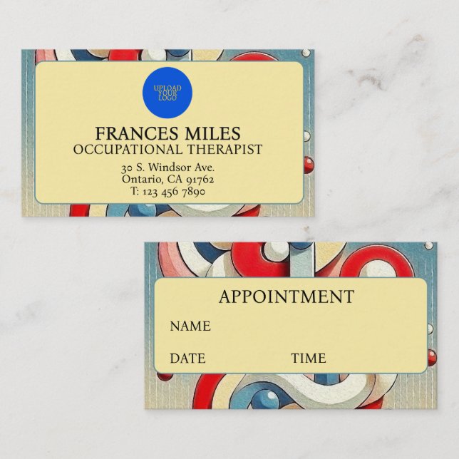 Cartão De Horário Composição artística personalizada e impressionant (Frente/Verso)