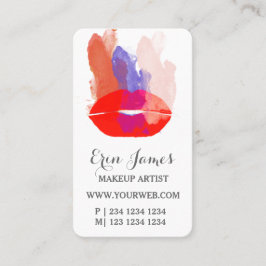 Cartão De Horário Composição vermelha corajosa dos Brushstrokes da