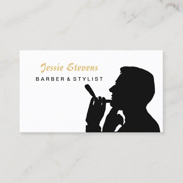 Cartão De Horário Compro Barber Simples e Hairstylist (Frente)