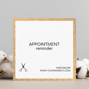 Cartão De Horário Compromisso de Cabelo Simples e Elegante em Ouro B
