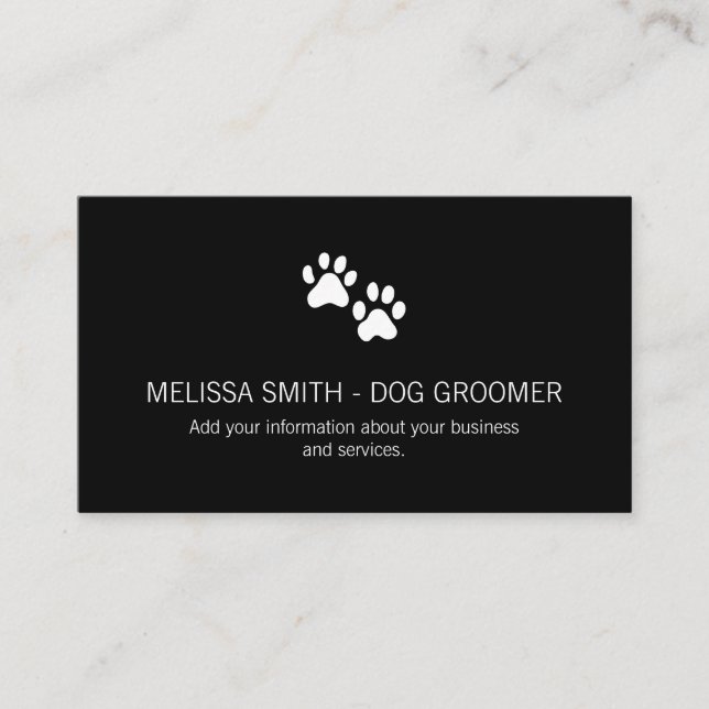 Cartão De Horário Compromisso de Impressões de Cachorro (Frente)